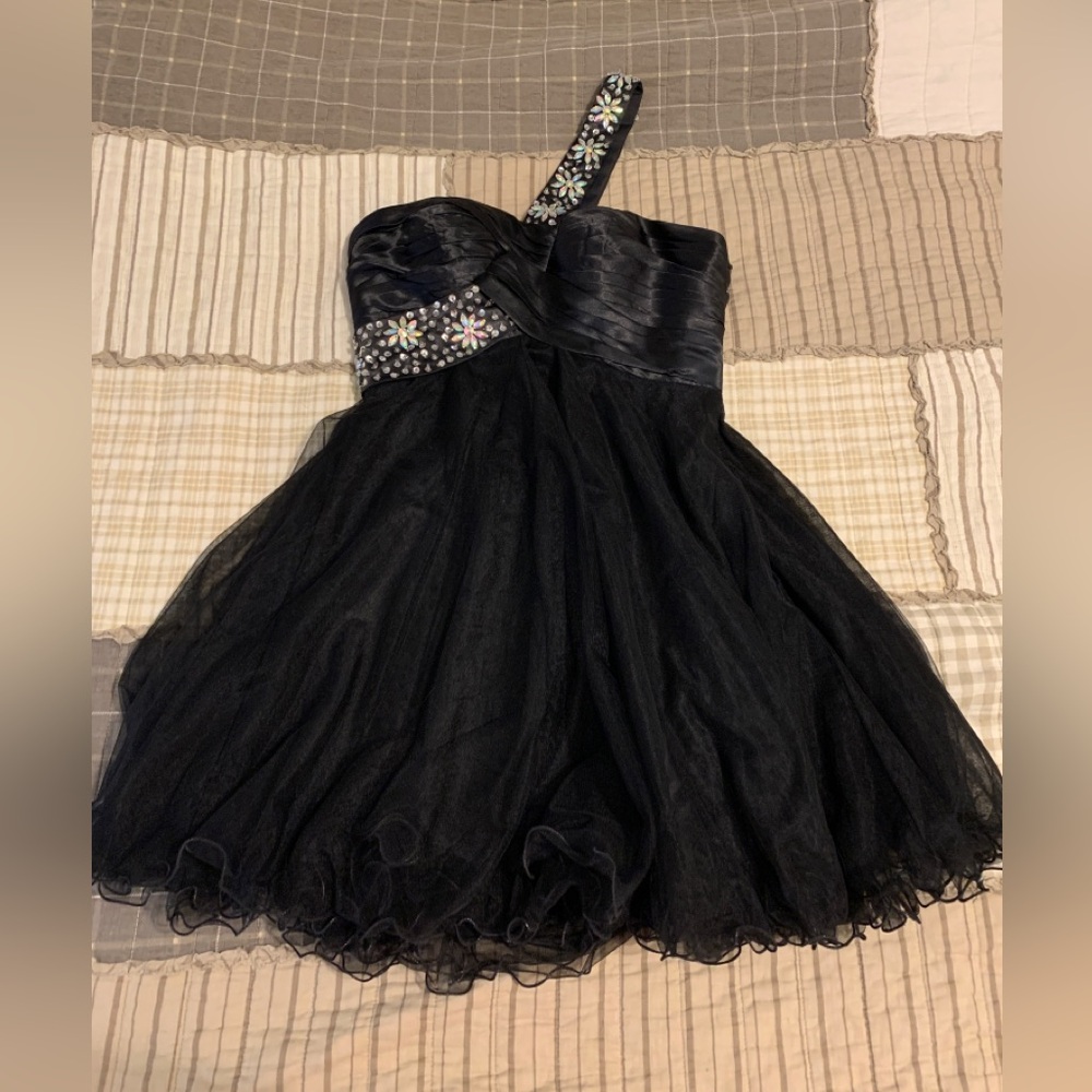 Black Beaded Formal Dress